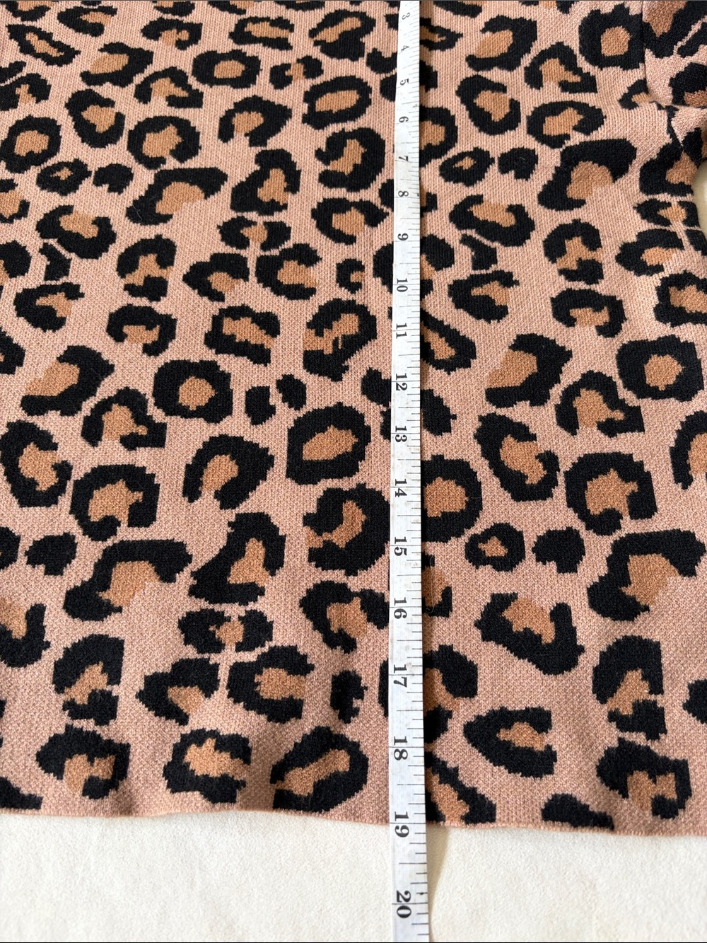 Rachel Zoe Luxe Leopard Print Mock Neck Sweater | Camel & Black | XS - Picture 5 of 5